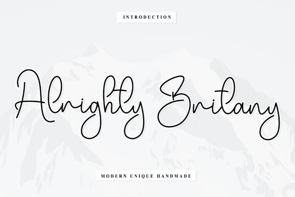 Alrighty Britany: Crafting Elegance with Script Typography