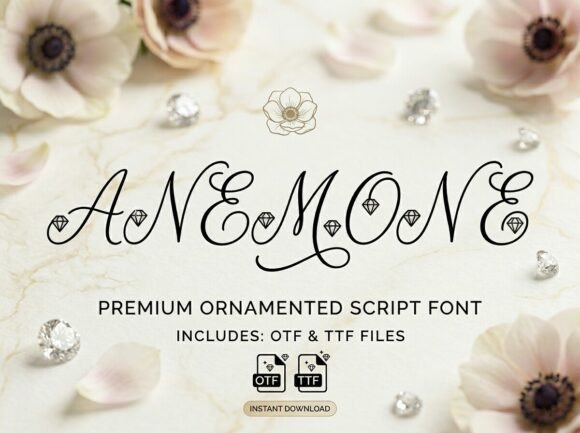 Anemone: The Sparkling Script for Luxury Design