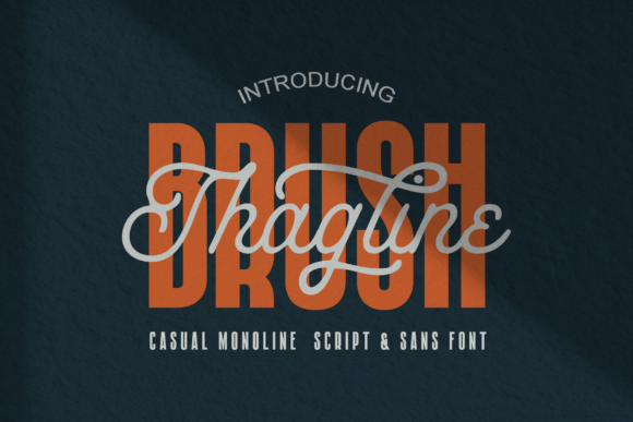 Brush Thagline: A Dynamic Typeface Duo for Bold Branding