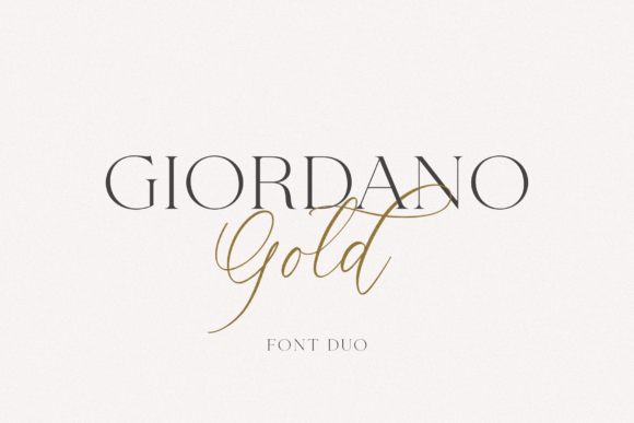 Giordano Gold: Elegant Typography for Modern Design