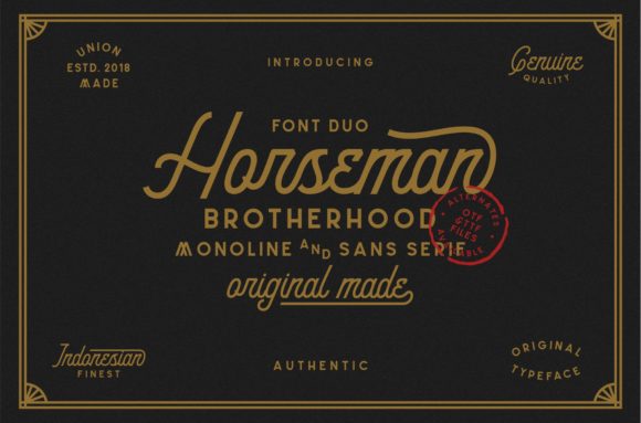 Horseman: The Vintage Script Font for Modern Designers