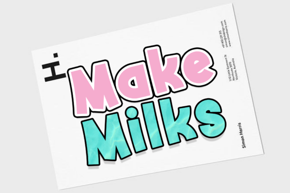 Make Milks: The Rhythmic Script Font for Artisan Brands