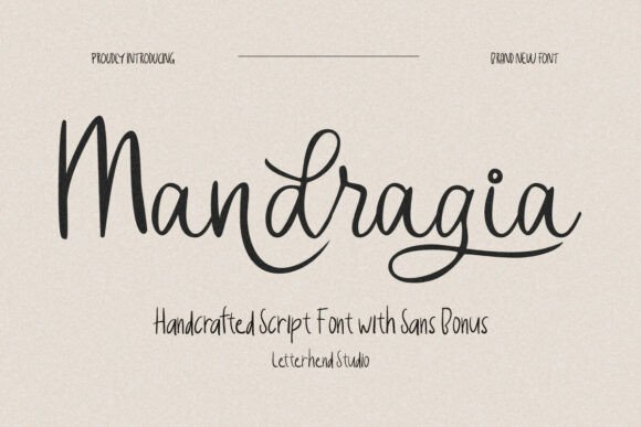 Mandragia: The Handcrafted Script for Authentic Branding